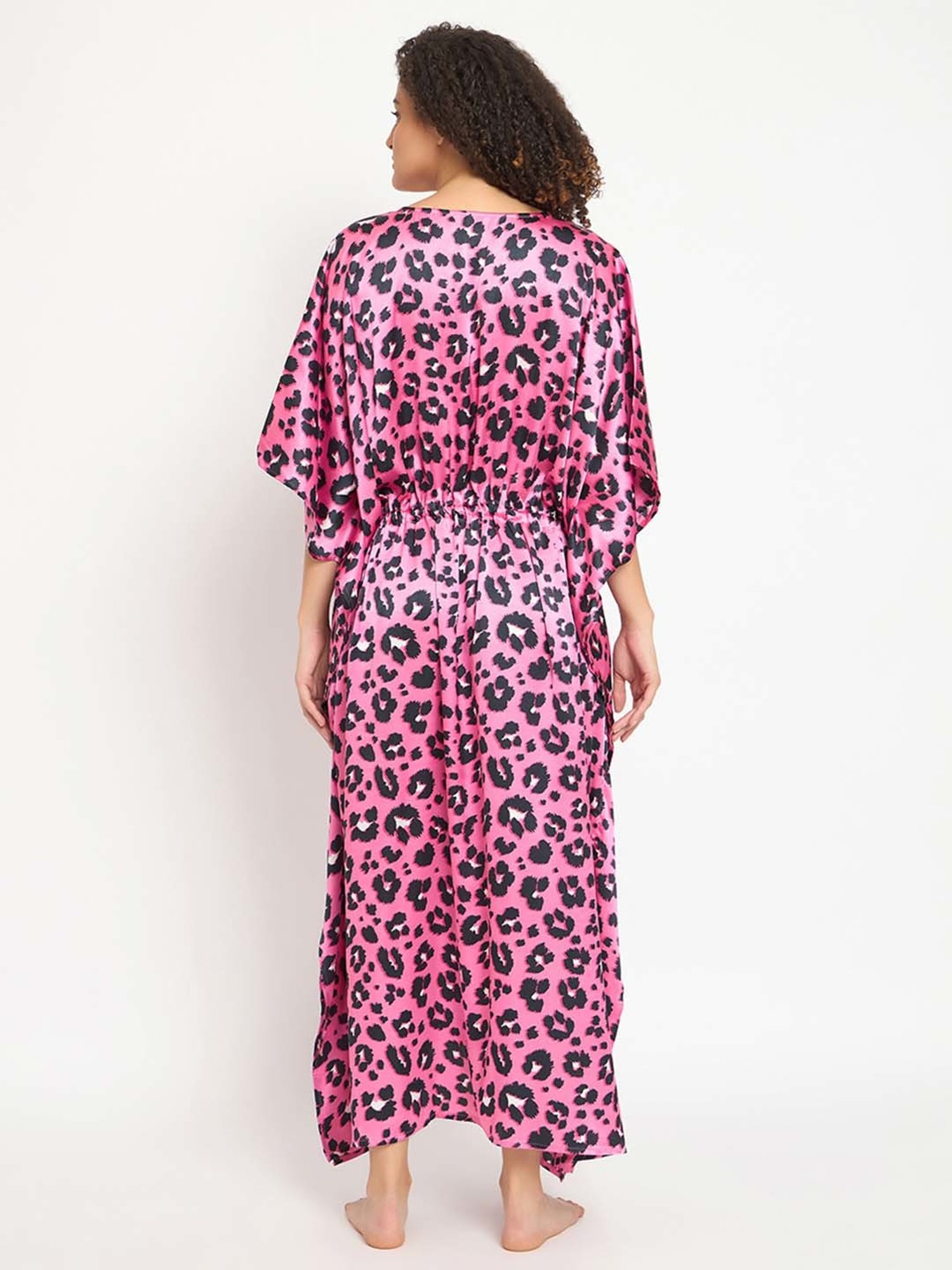 Clovia Pink Printed Kaftan