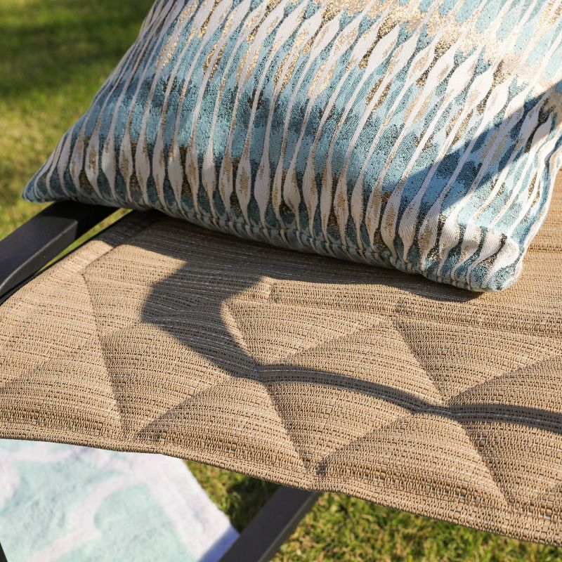 4pc Conversation Steel Patio Seating Sets Cream - Lokatse