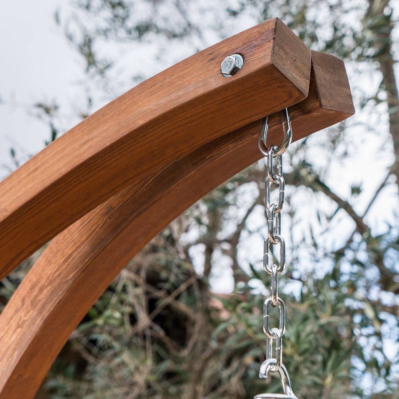 Griffith Larch Wood Hammock Chair Teak - Christopher Knight Home