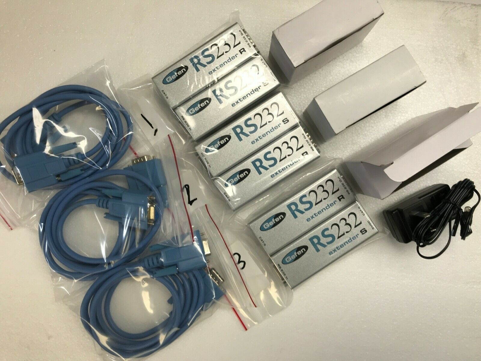 1 Set Gefen RS232 Serial Extender Sender With Receiver Complete Unit 30 D/M/B
