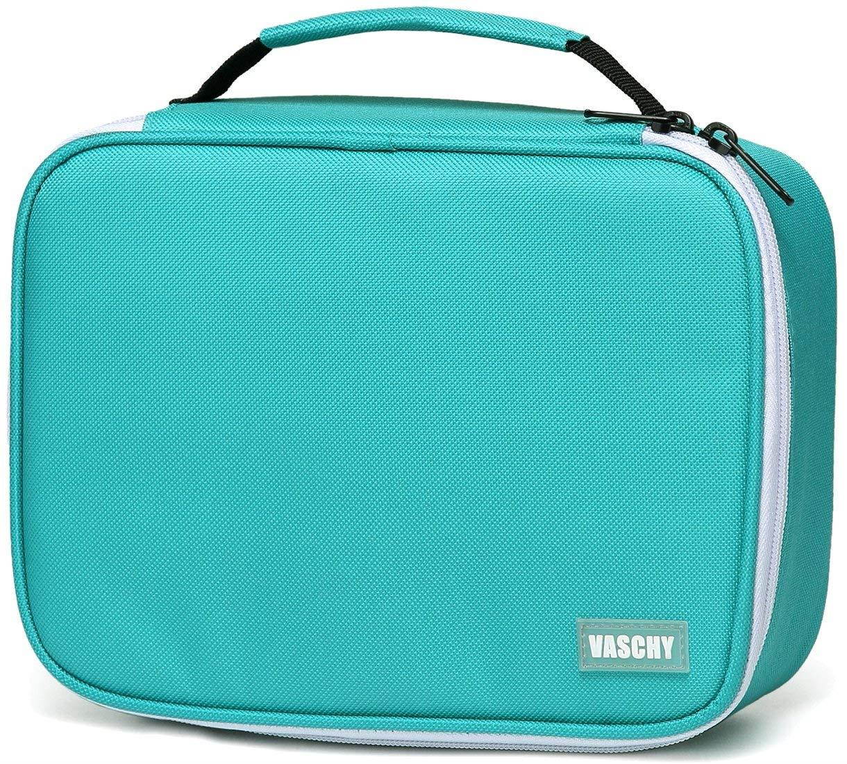 Large Pencil Case,VASCHY Art Color Pencils Pouch with 3 Detachable Layers Multiple Zip Pockets for School Office Stationary Organization Turq