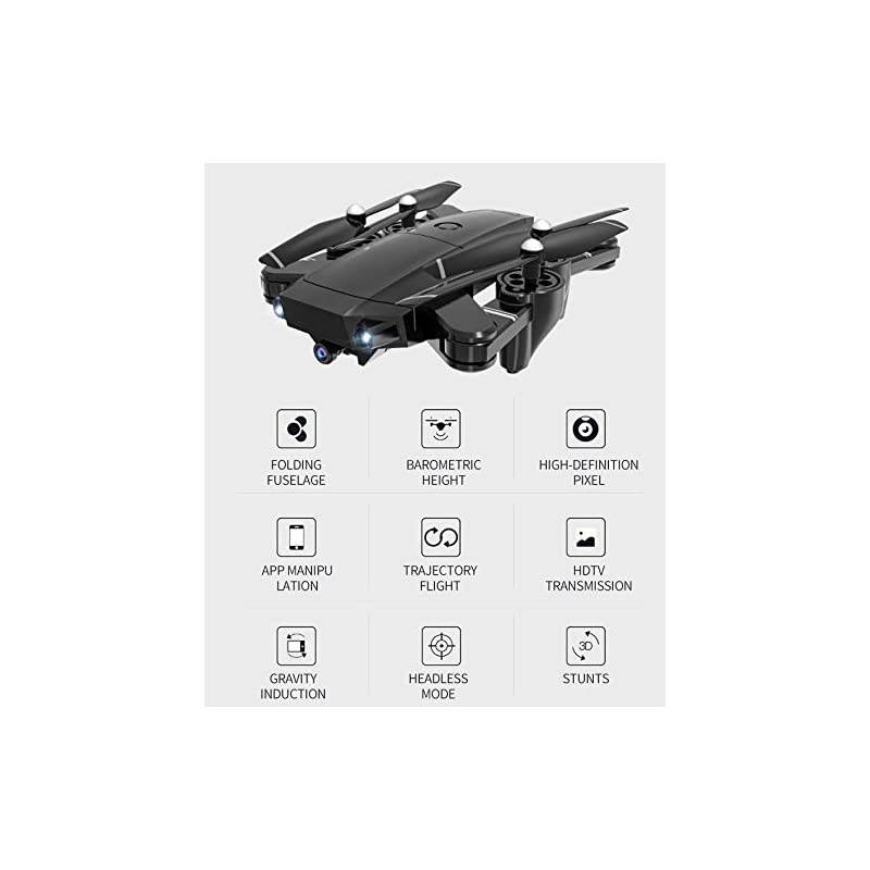 Camera 4K Foldable RC Quadcopters 1080P SX20 2.4GHz Remote/Phone/Tablet Controlled RTF Multirotors with 120&deg; Wide-Angle Full HD Camera Video Headless RTH 360&deg; Flip Father's Day Gifts