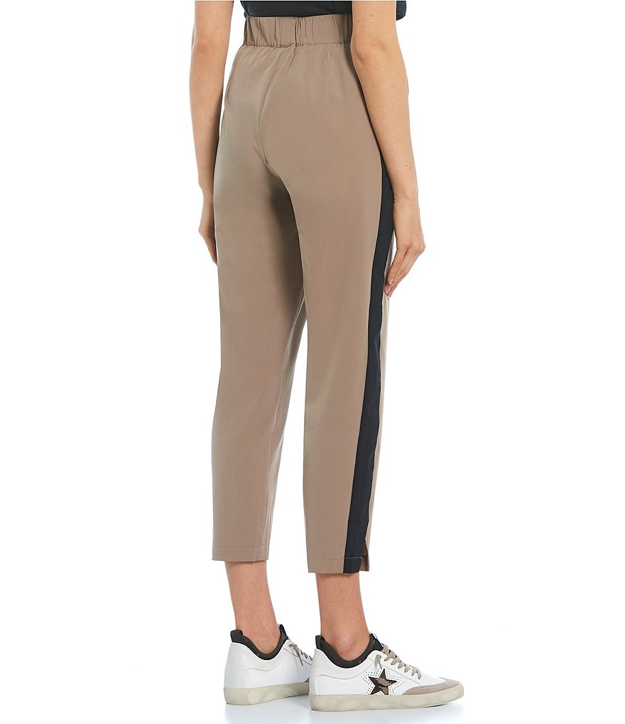 Frayed Carcie High Rise Cropped Tapered Pants