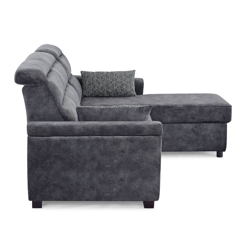 Florence Sectional Sofa Dark Gray - Serta