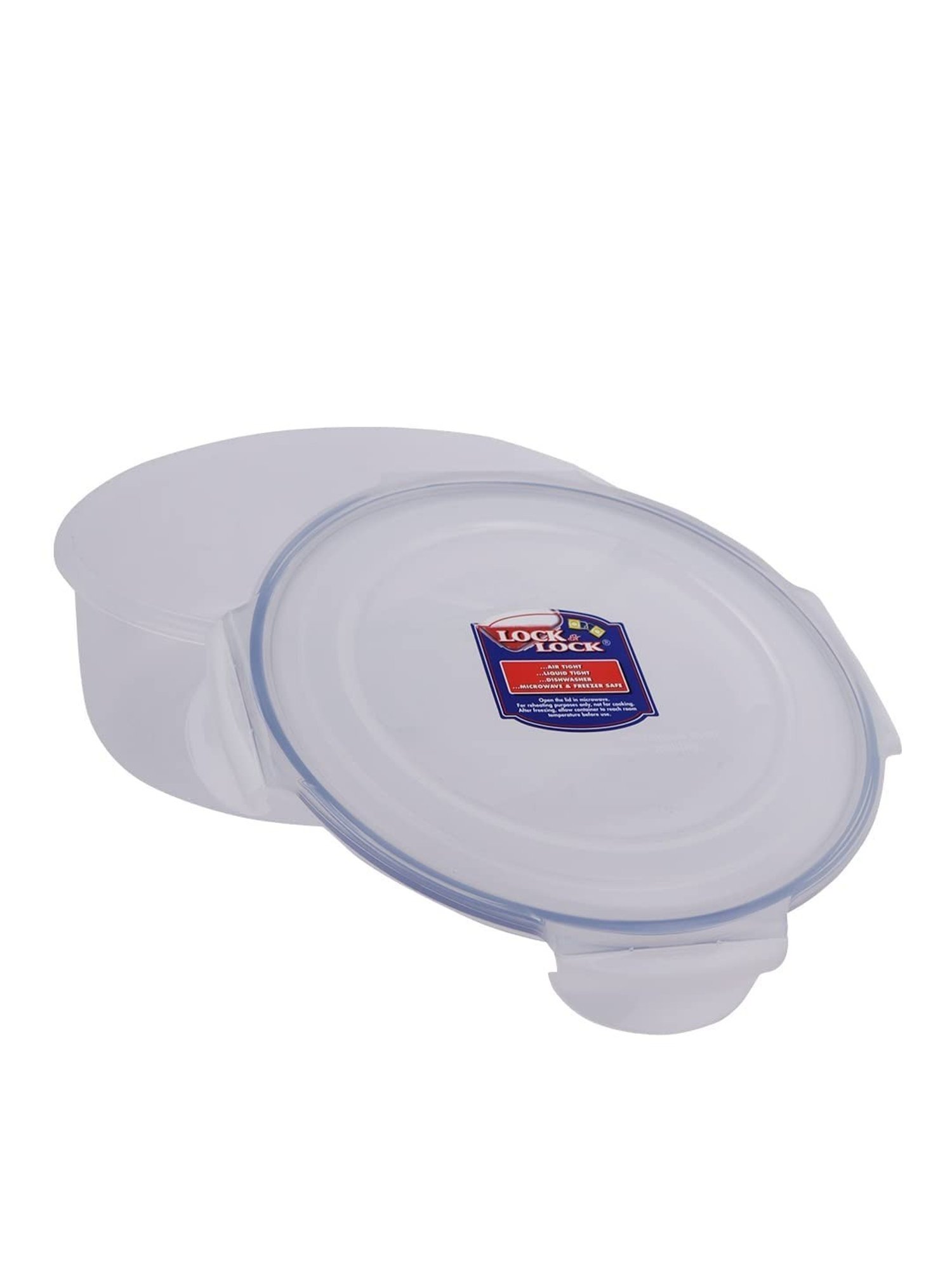 Lock & Lock Transparent Plastic Round Nestable Container - 1.9 l
