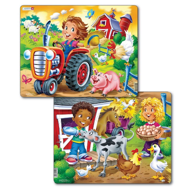Larsen Puzzles Farm Kids Puzzle Set - 2pk