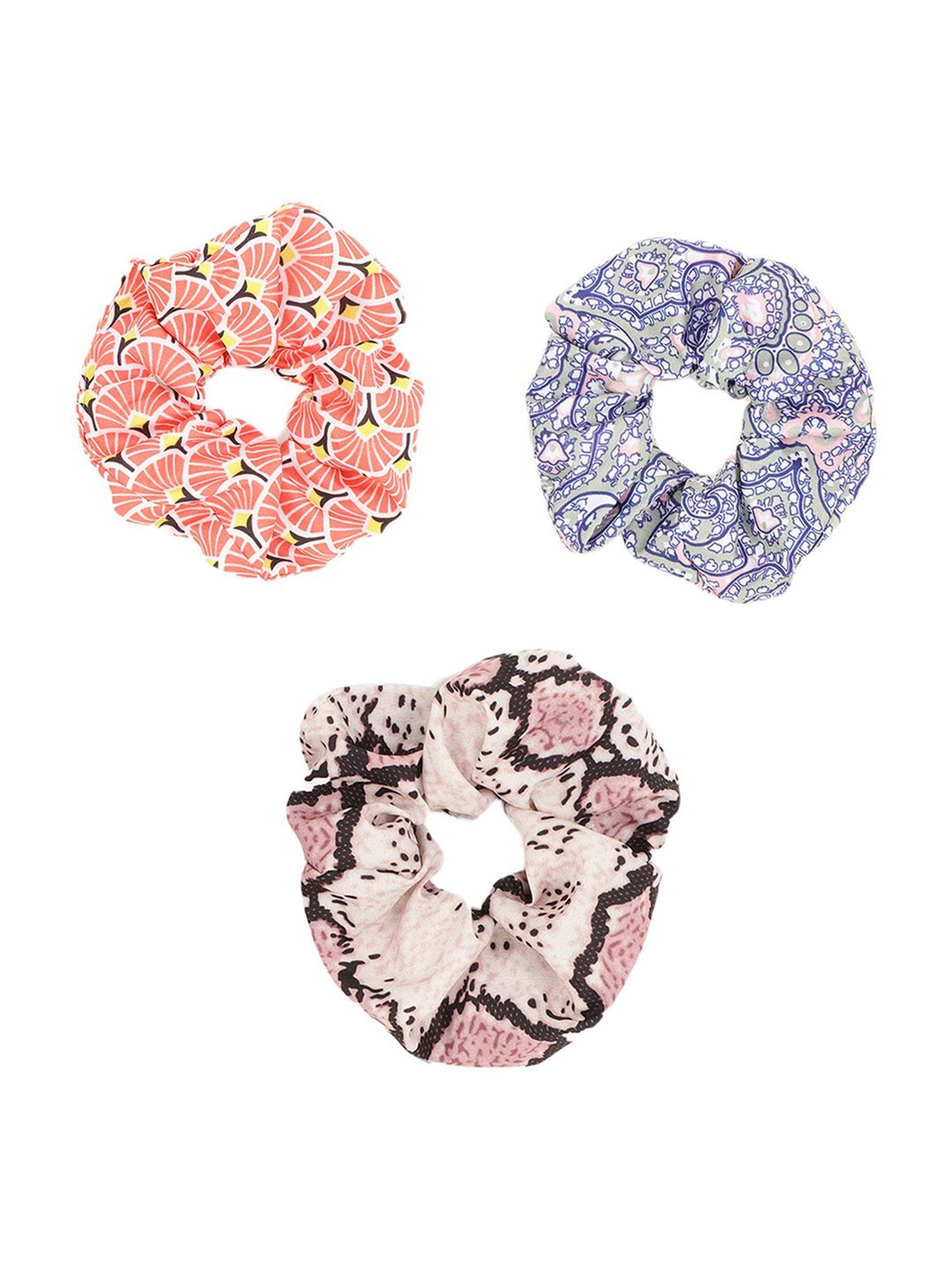 Aditi Wasan Off White Printed Head Bands Pack of 2