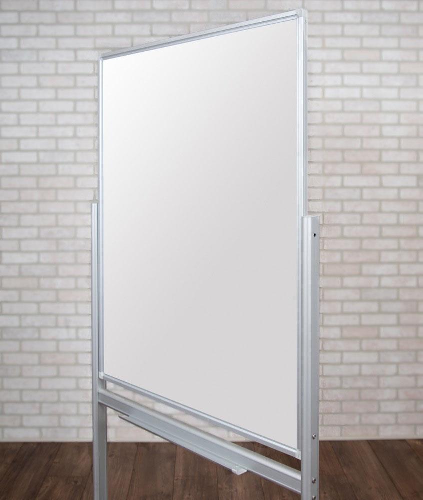 Luxor 30x40 Double Sided Mobile Magnetic Glass Board Aluminum MMGB3040