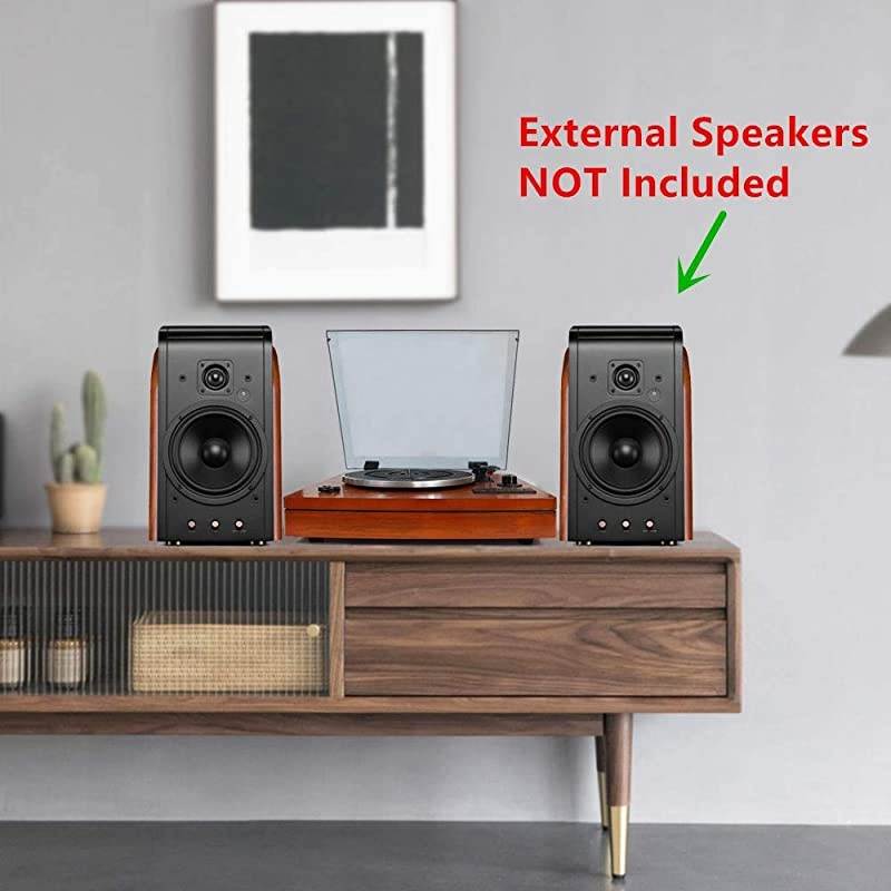 for Vinyl Records 3 Speed Portable Phonograph Record Player with Wireless Speakers Bluetooth Auxin USB Port for Flash Drive
