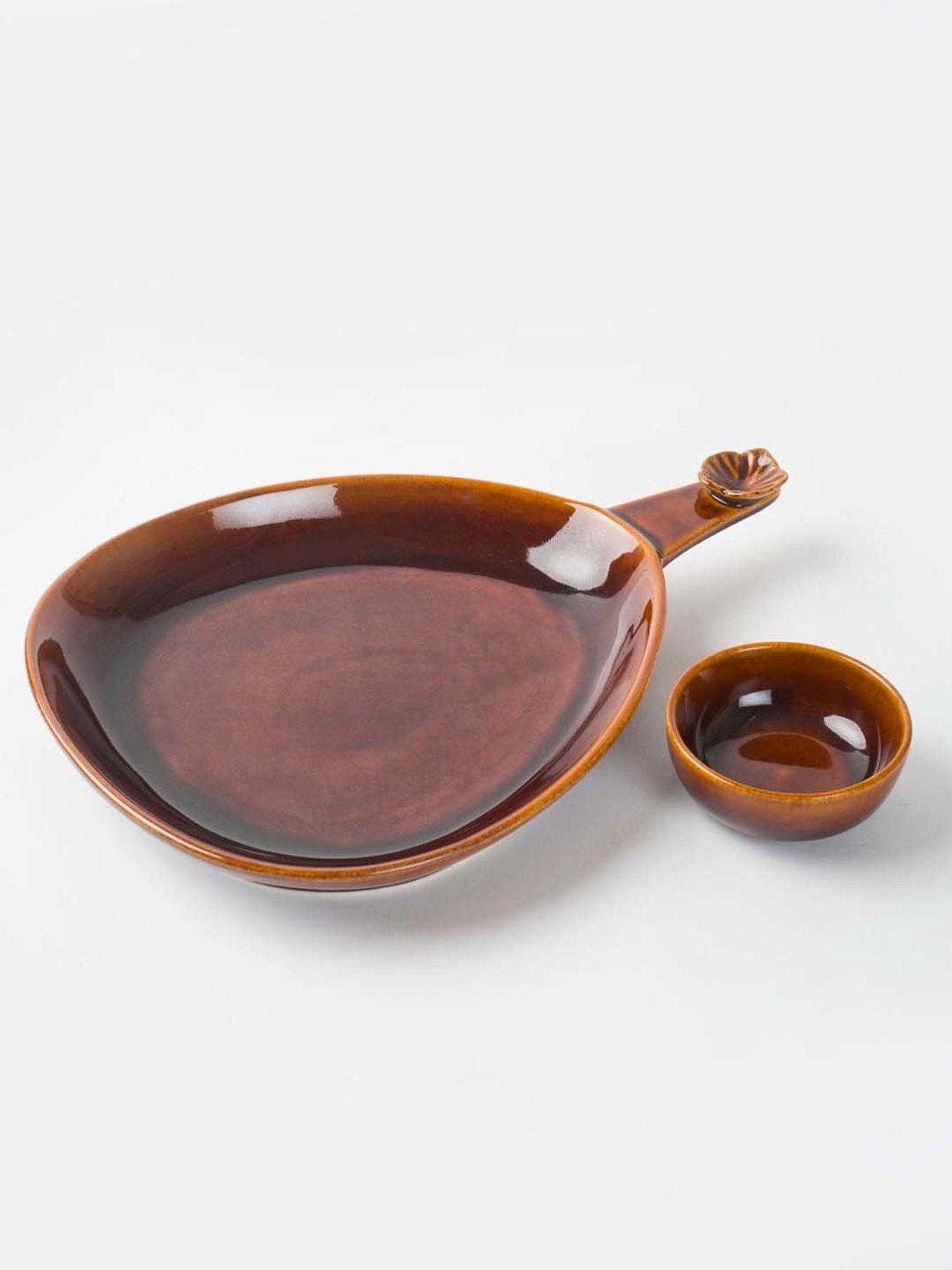 Fabindia Chitra Red Ceramic Large Oval Platter