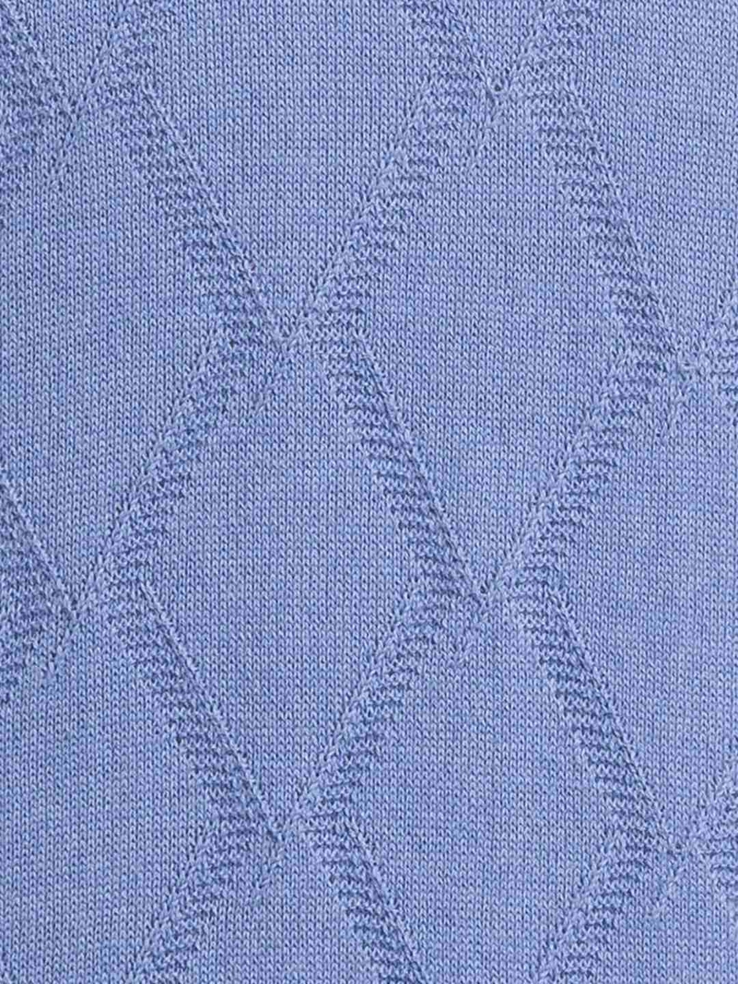 ColorPlus Blue Tailored Fit Self Pattern Sweater