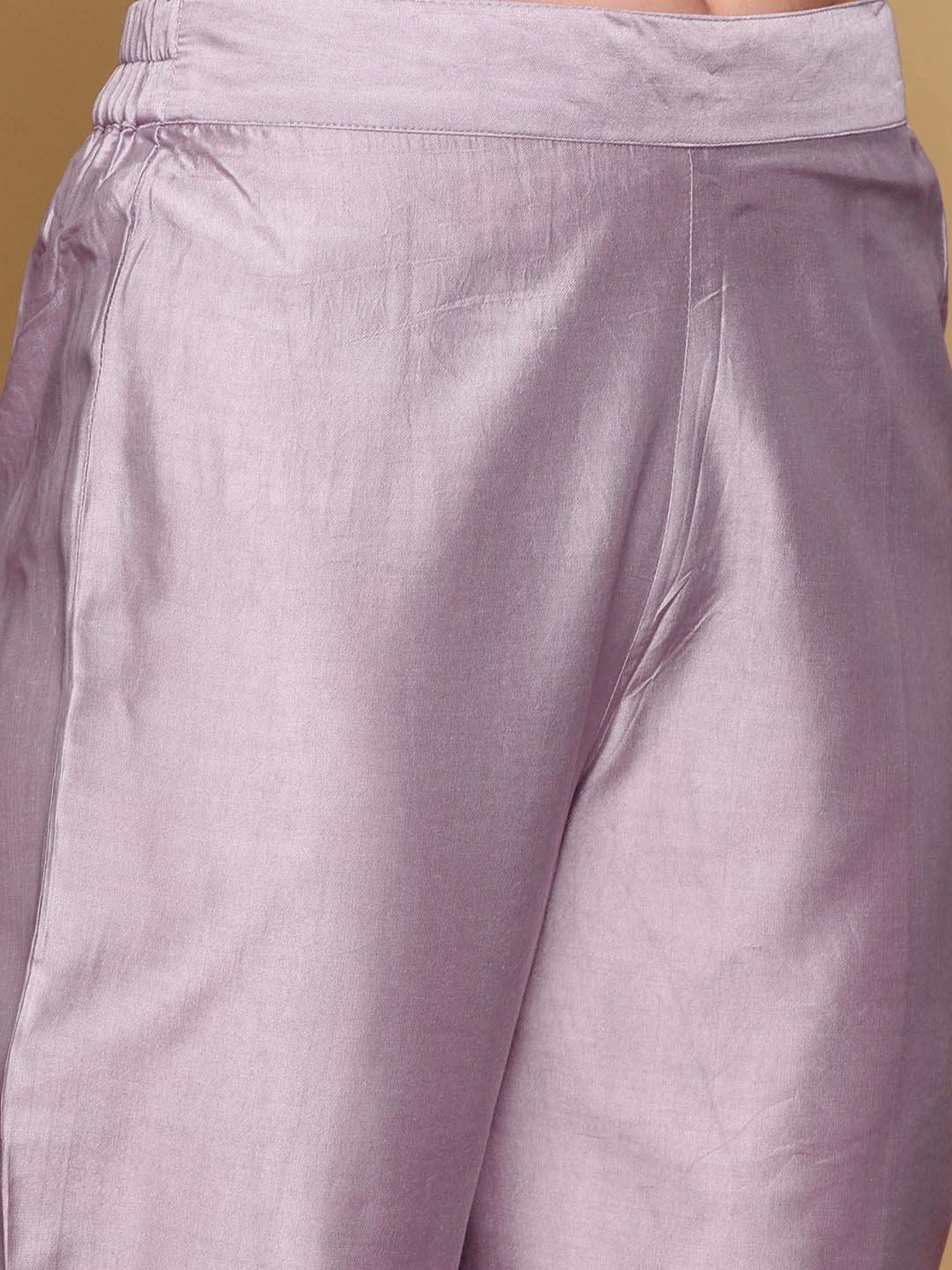 Heeposh Purple Embroidered Kurta Pant Set With Dupatta