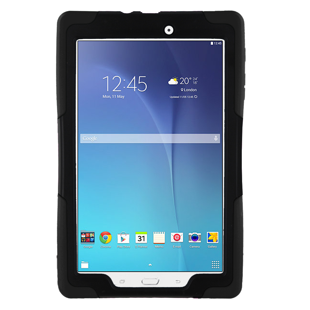 KIQ Heavy Duty Military Armor Case, Tablet Cover, Built-in Kickstand, cut-outs for camera and charging ports For Samsung Galaxy Tab A 8.0 SM-T350 (2015) (Purple)