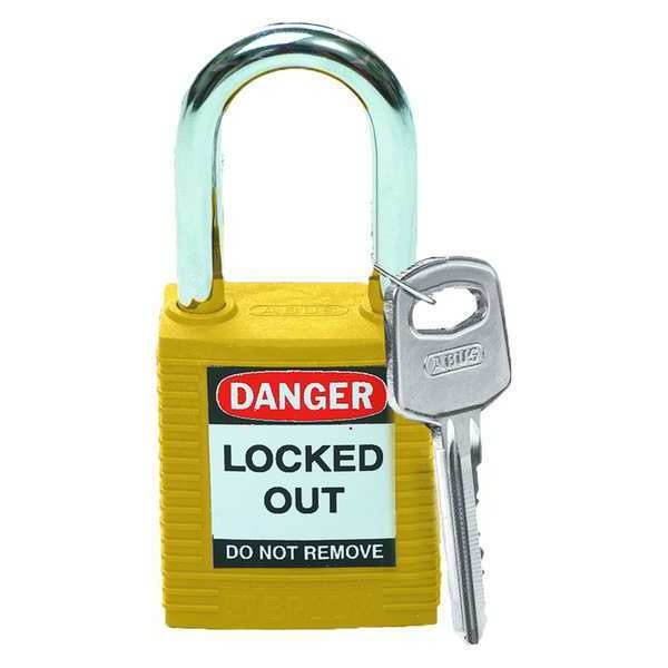 Lockout Padlock, Fiberglass, Yellow