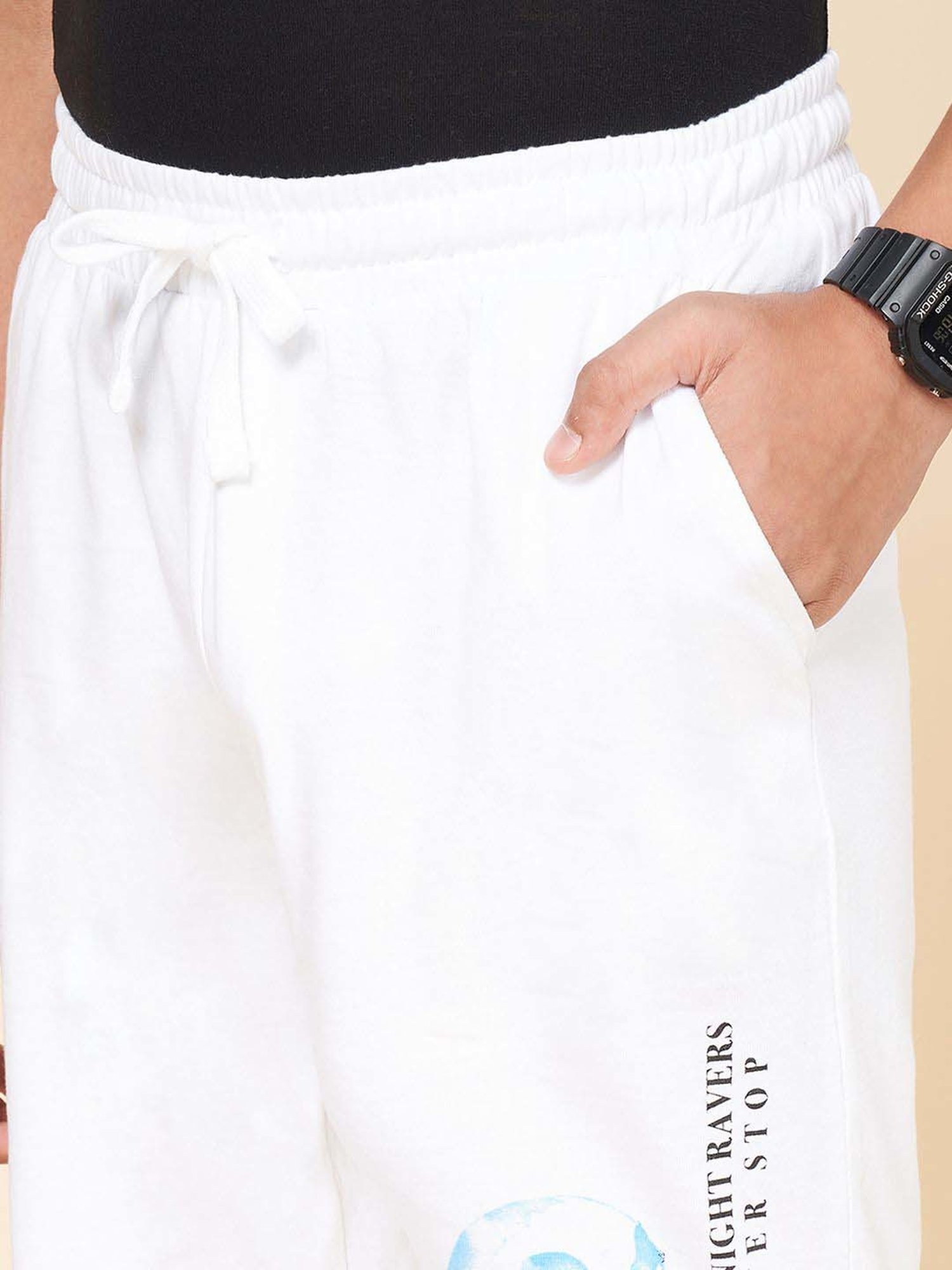 Coolsters by Pantaloons Boys White Cotton Printed Shorts