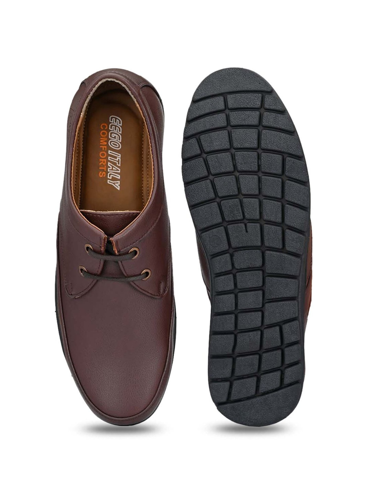 Eego Italy Men's Brown Derby Shoes