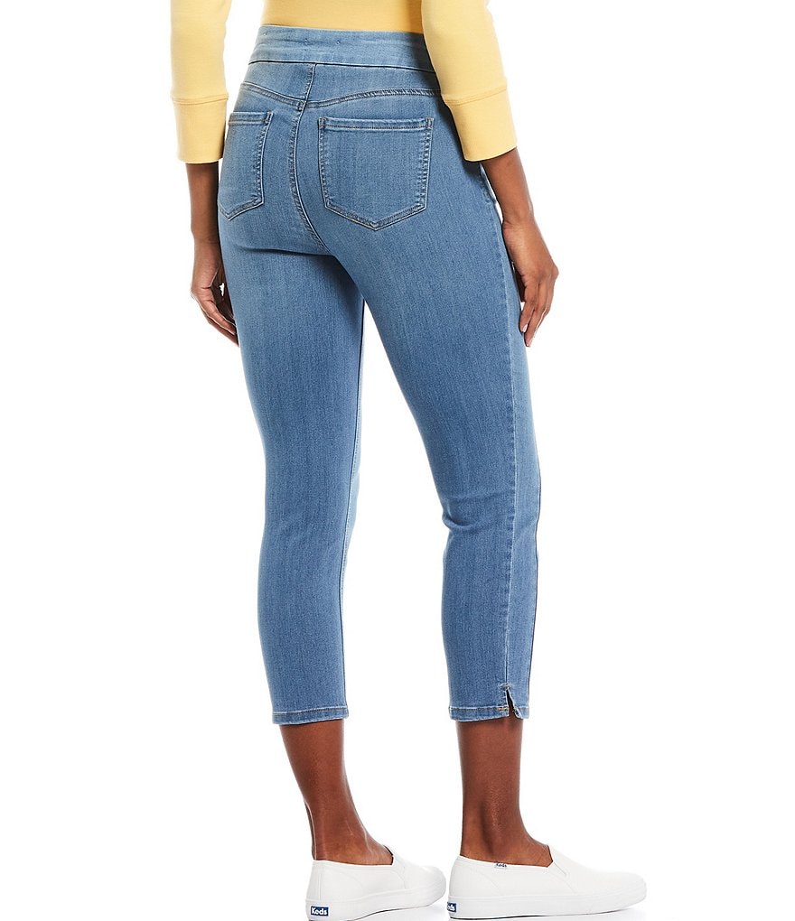 Westbound Petite Size the HIGH RISE fit Color Block Skinny Cropped Pants