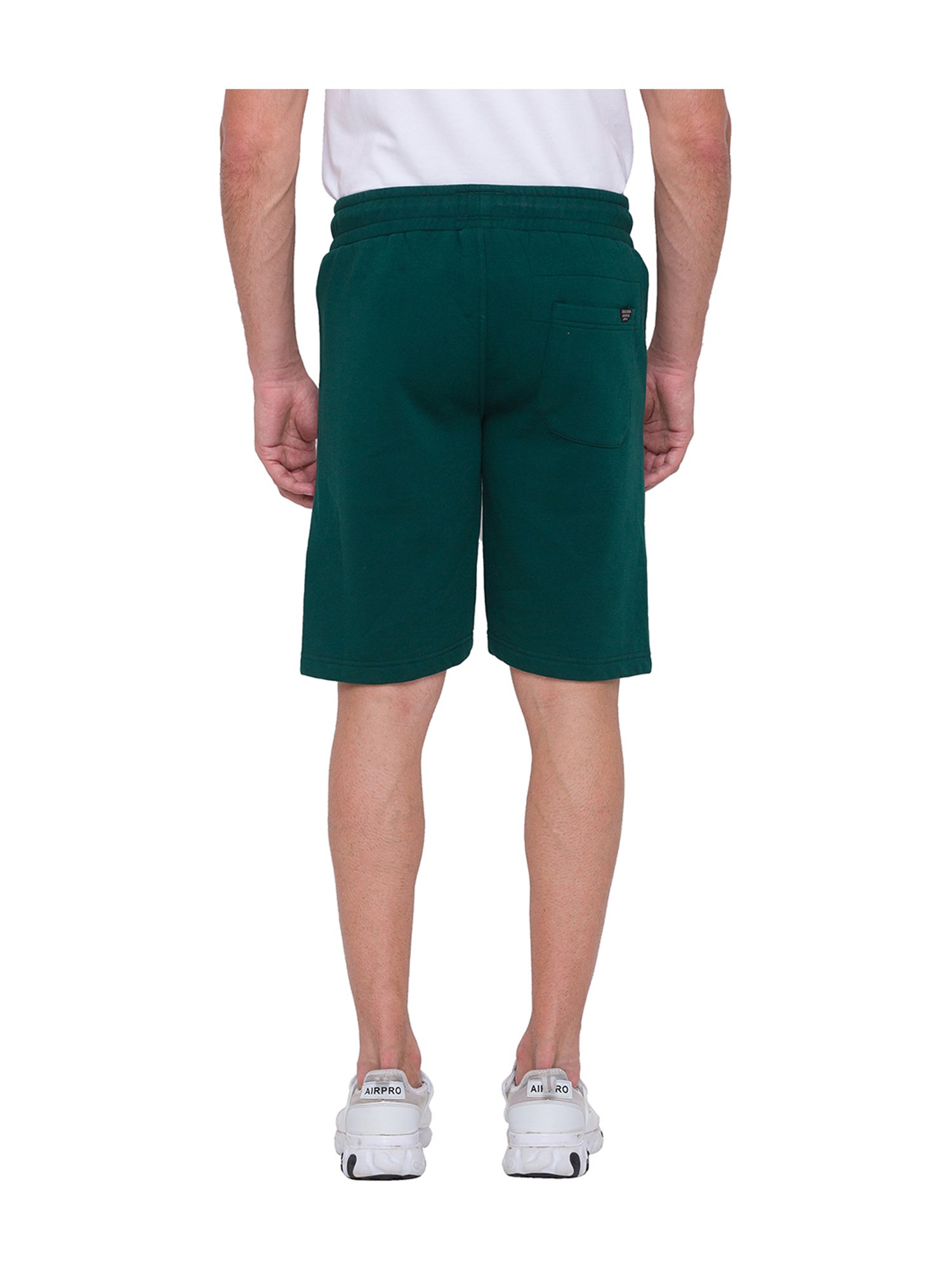 Being Human Dark Green Mid Rise Shorts