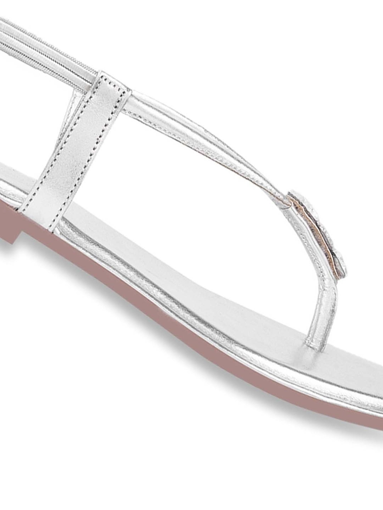 Shoetopia Women's Silver Sling Back Sandals