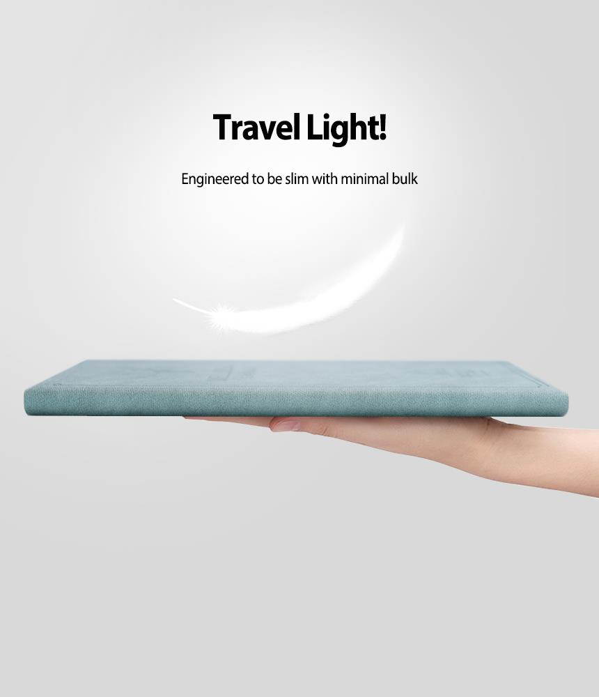 Ringke Smart Cover Design Leather Stand Case Compatible for iPad Pro 2017 (10.5") Lightweight Tablet Stand with Smart Cover Feature - Blue