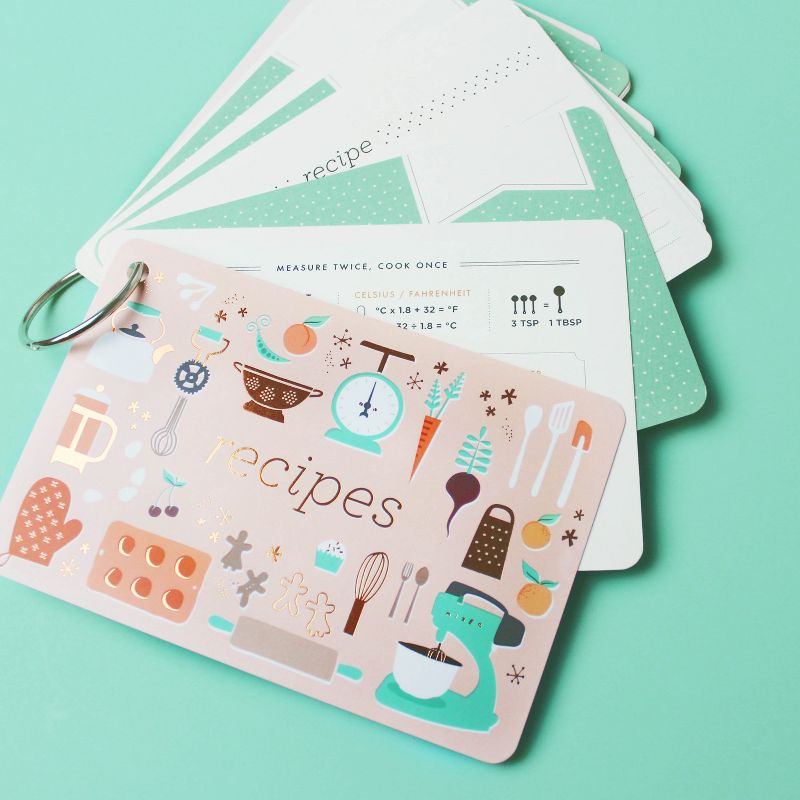 24ct Recipe Notecards on Ring