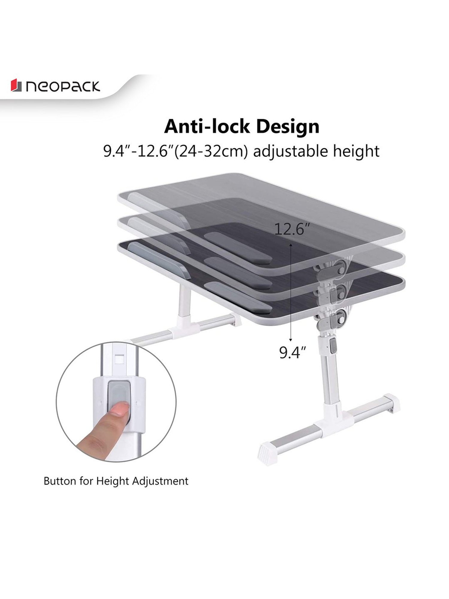 Neopack Ergonomic Laptop Table (Black)