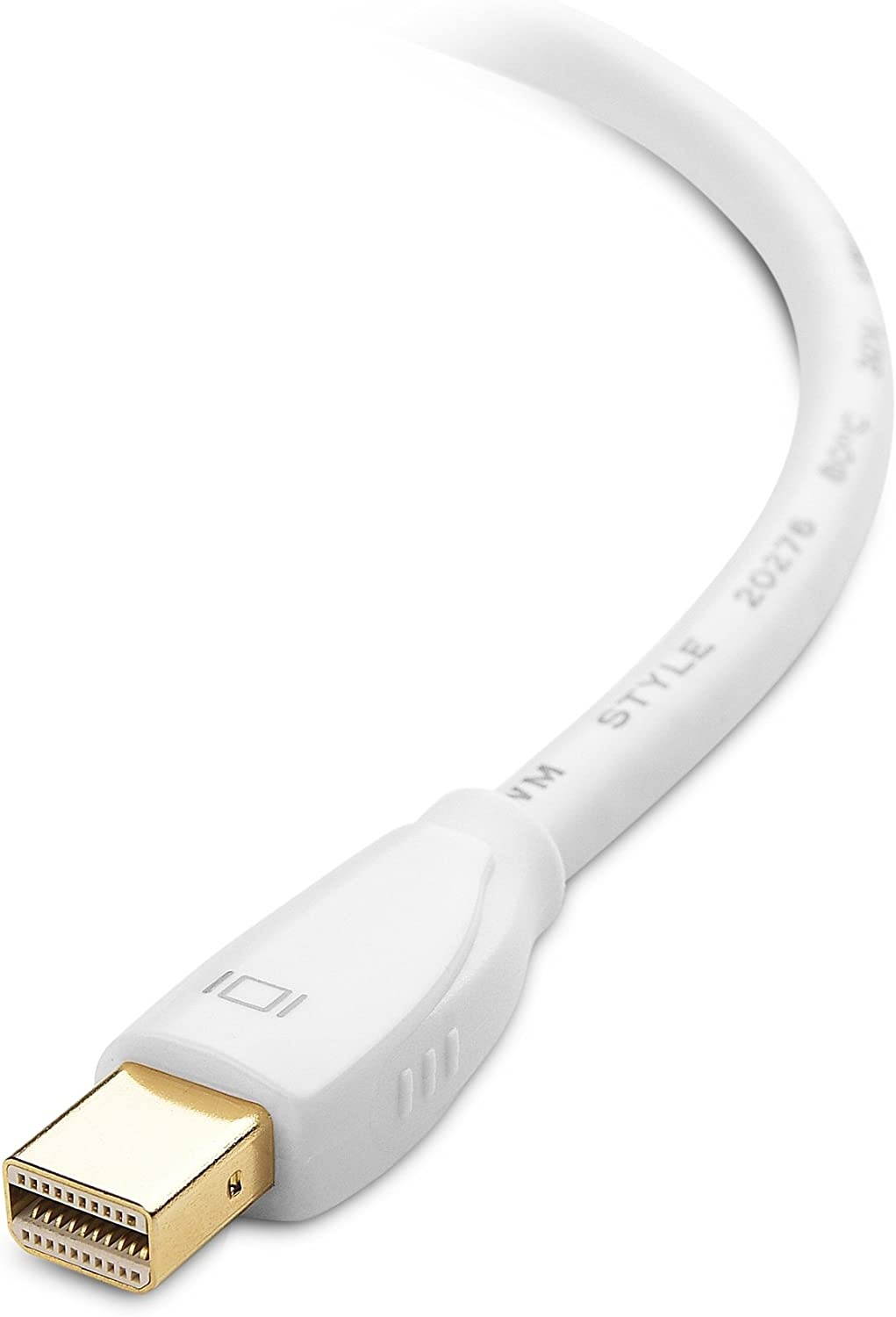 Cable Matters Mini DisplayPort to HDTV Cable in White 3 Feet - Thunderbolt and Thunderbolt 2 Port Compatible