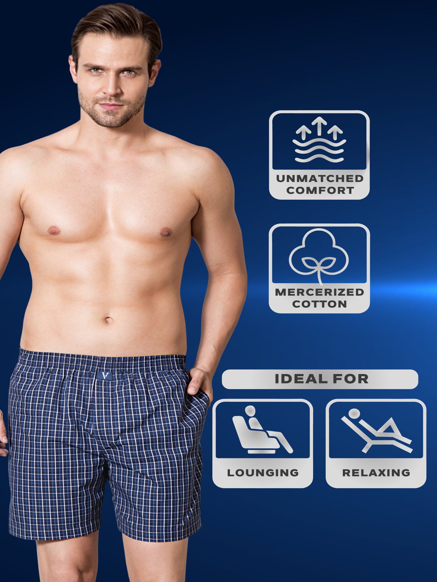 Van Heusen Sport Regular Fit Media Pocket Super Soft Allover Print Boxer Shorts - VSB07