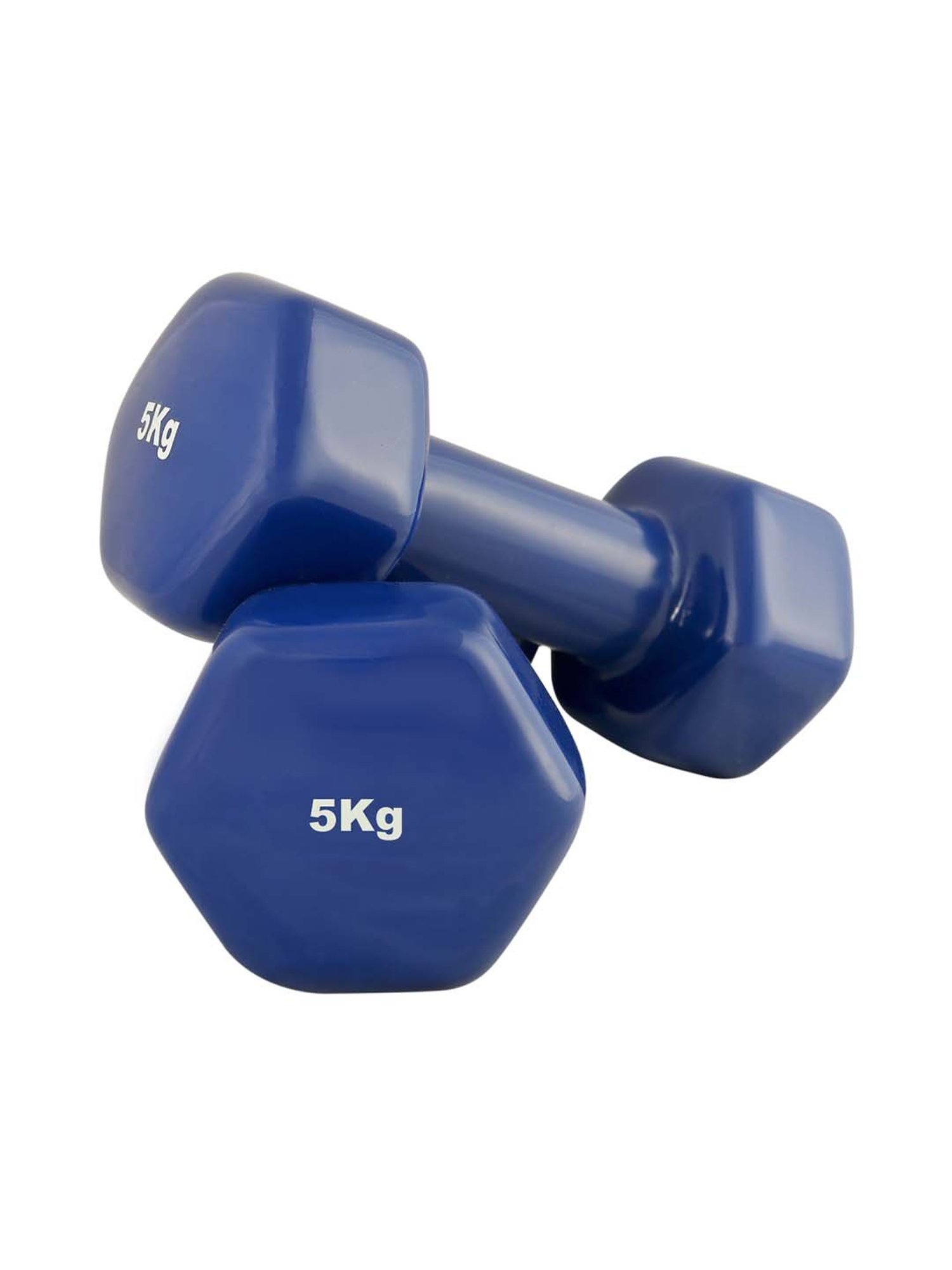 SportSoul Royal Blue Vinyl Dumbbell (5Kg X 2 )