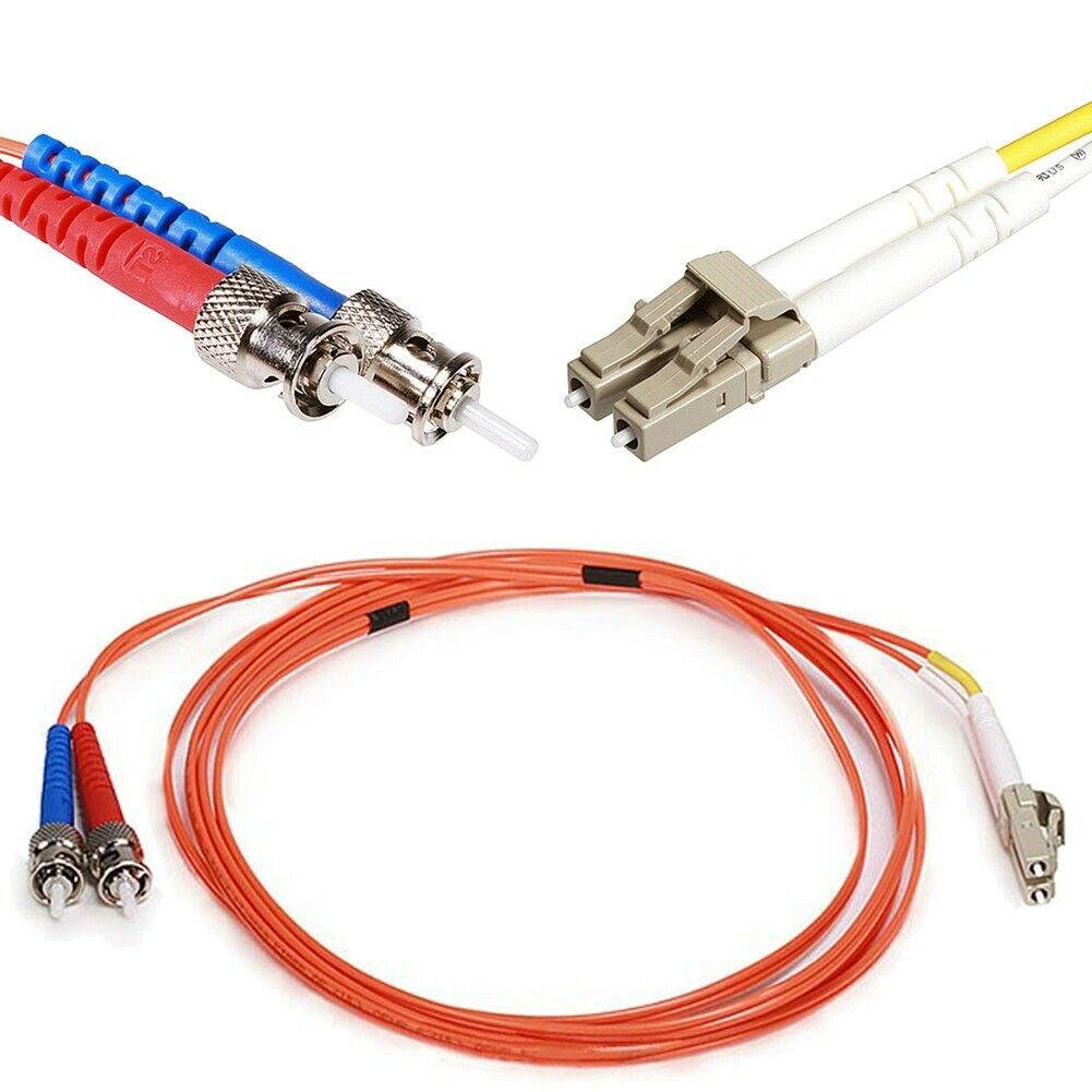 Monoprice OM4 Fiber Optic Cable - 15m (Meter) - LC/UPC-SC/UPC, Multi Mode, Duplex, 50/125 Type, 2.0mm, PVC