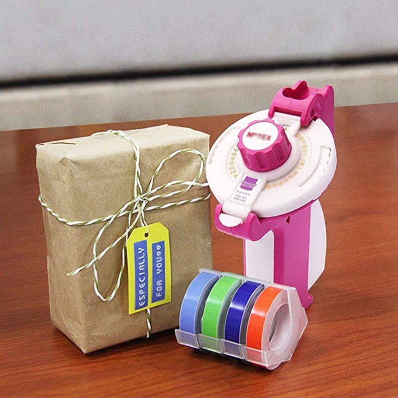 Tape Compatible with Dymo Label Maker, 3/8'' x 9.8' Colorful 3D Plastic Organizer Xpress Tape Compatible with Dymo Office Mate II and Old School Label Makers