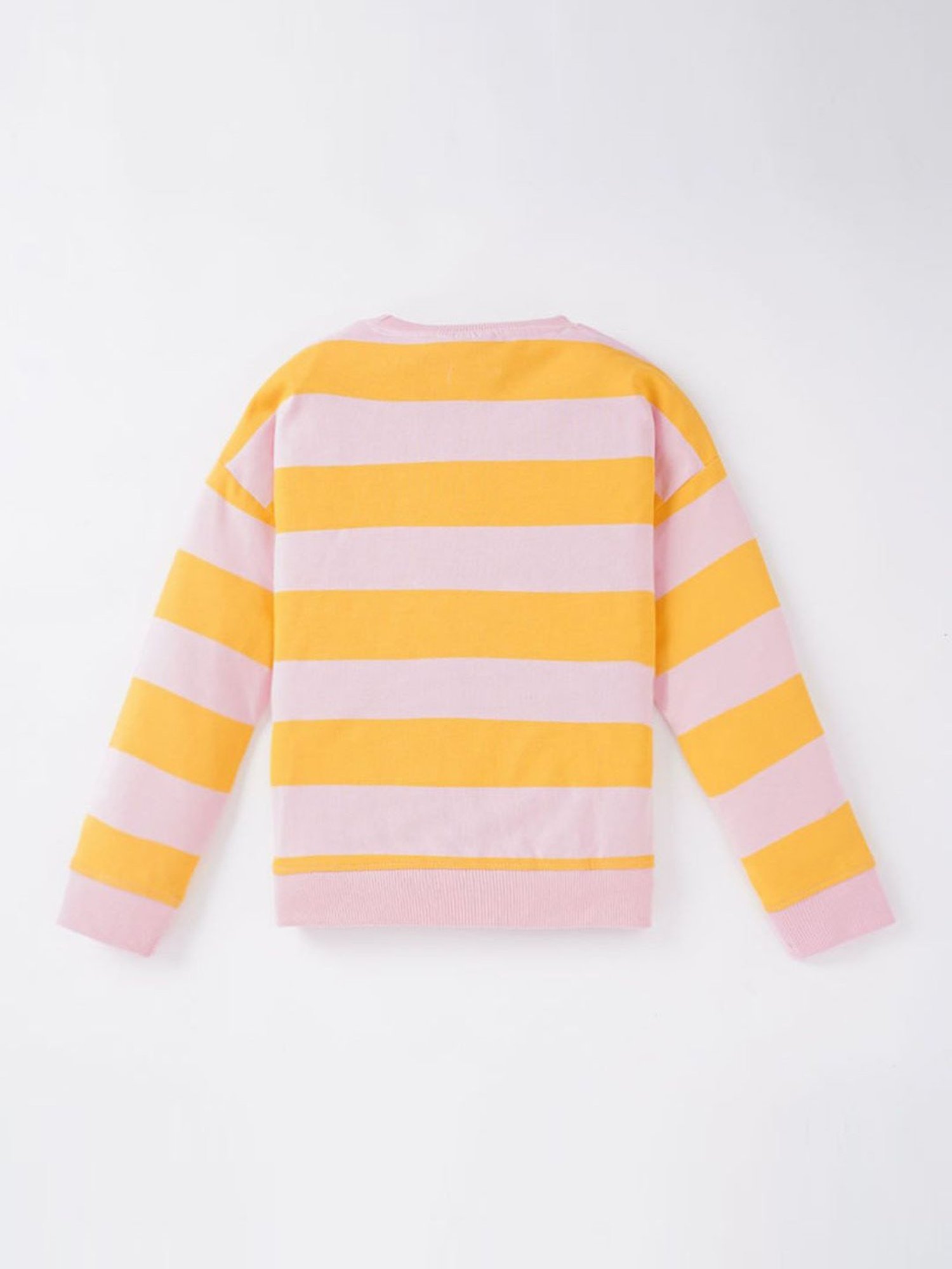 KIDS ONLY Blue Cotton Embroidered Full Sleeves Sweatshirt