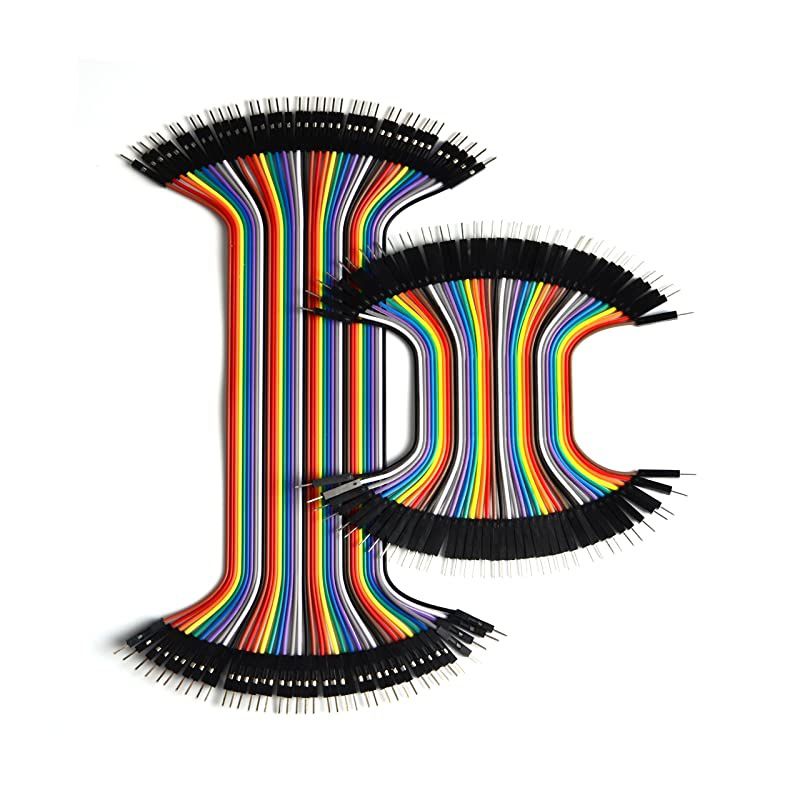 80 Piece Male to Male 4 and 8 Inch Solderless Ribbon DupontCompatible Jumper Wires for Breadboard Prototyping