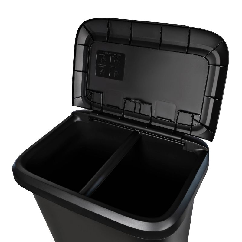 Hefty 20.4gal XL Dual Function Trash Can Black