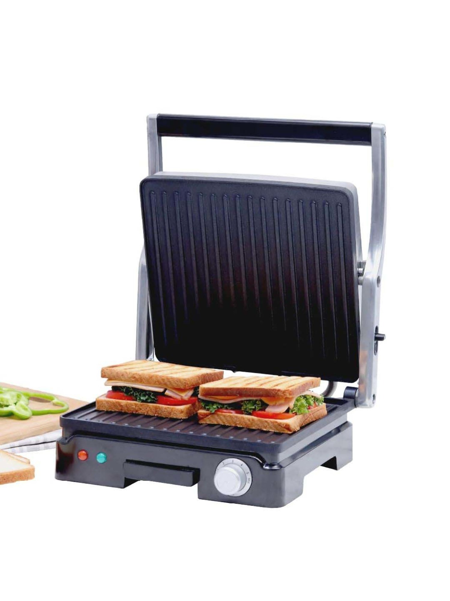 Borosil Sandwich Maker 2000W with Non stick coating (Black)
