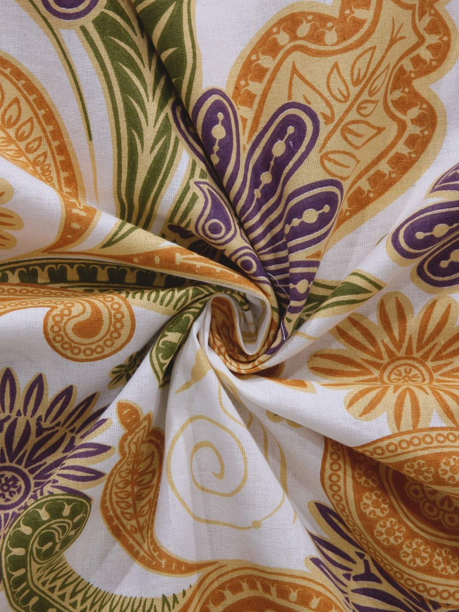 Klotthe Floral Multicolor 210 TC Cotton Single Bedsheet with 1 Pillow Cover