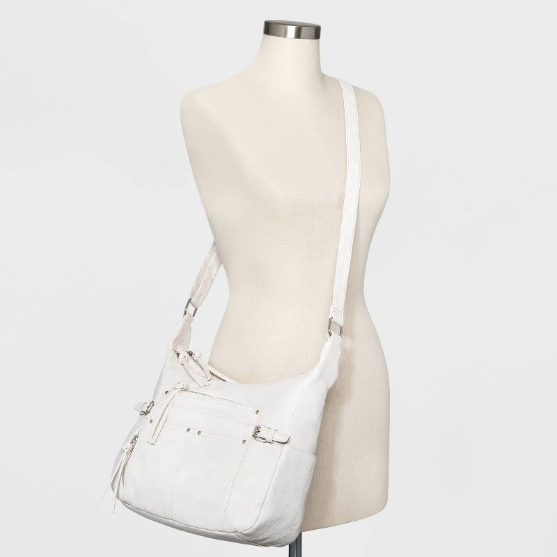Bueno Zip Closure Crossbody Bag - Beige