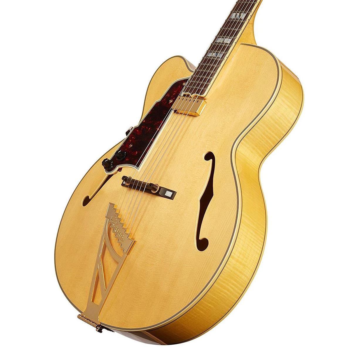 D'Angelico Guitars Excel EXL-1 2018 17" Hollow LH Electric Guitar, Natural