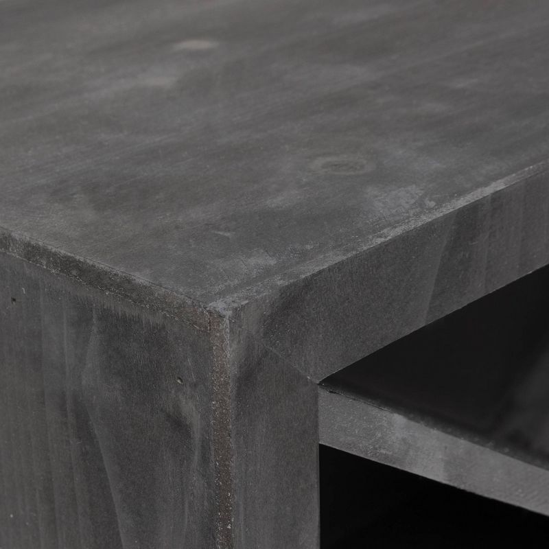 Wooden Wine Display Wall Shelf Black - Crystal Art Gallery