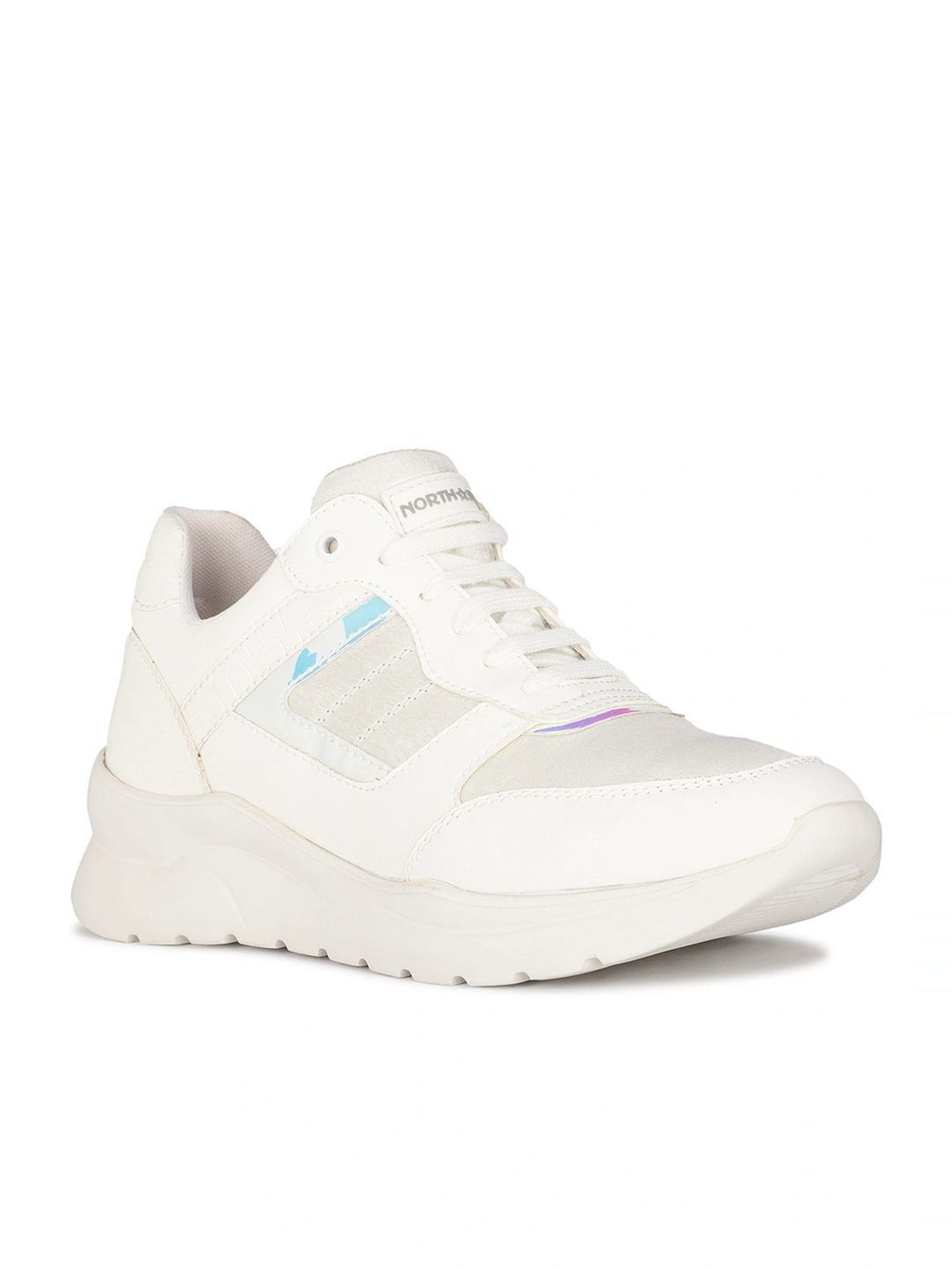 North Star by Bata Women's NASH White Ankle High Sneakers