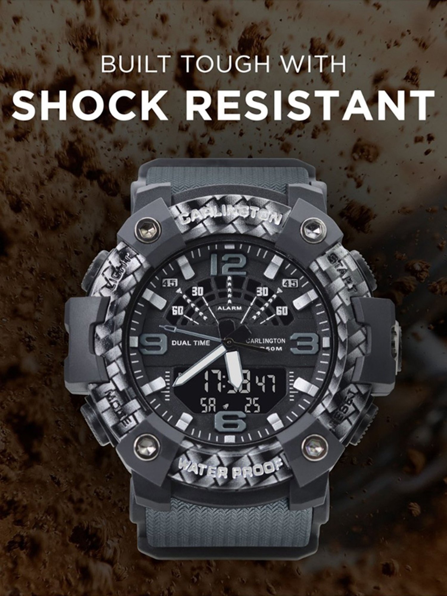 Carlington Endurance 9103 Grey Chronograph Watch for Men