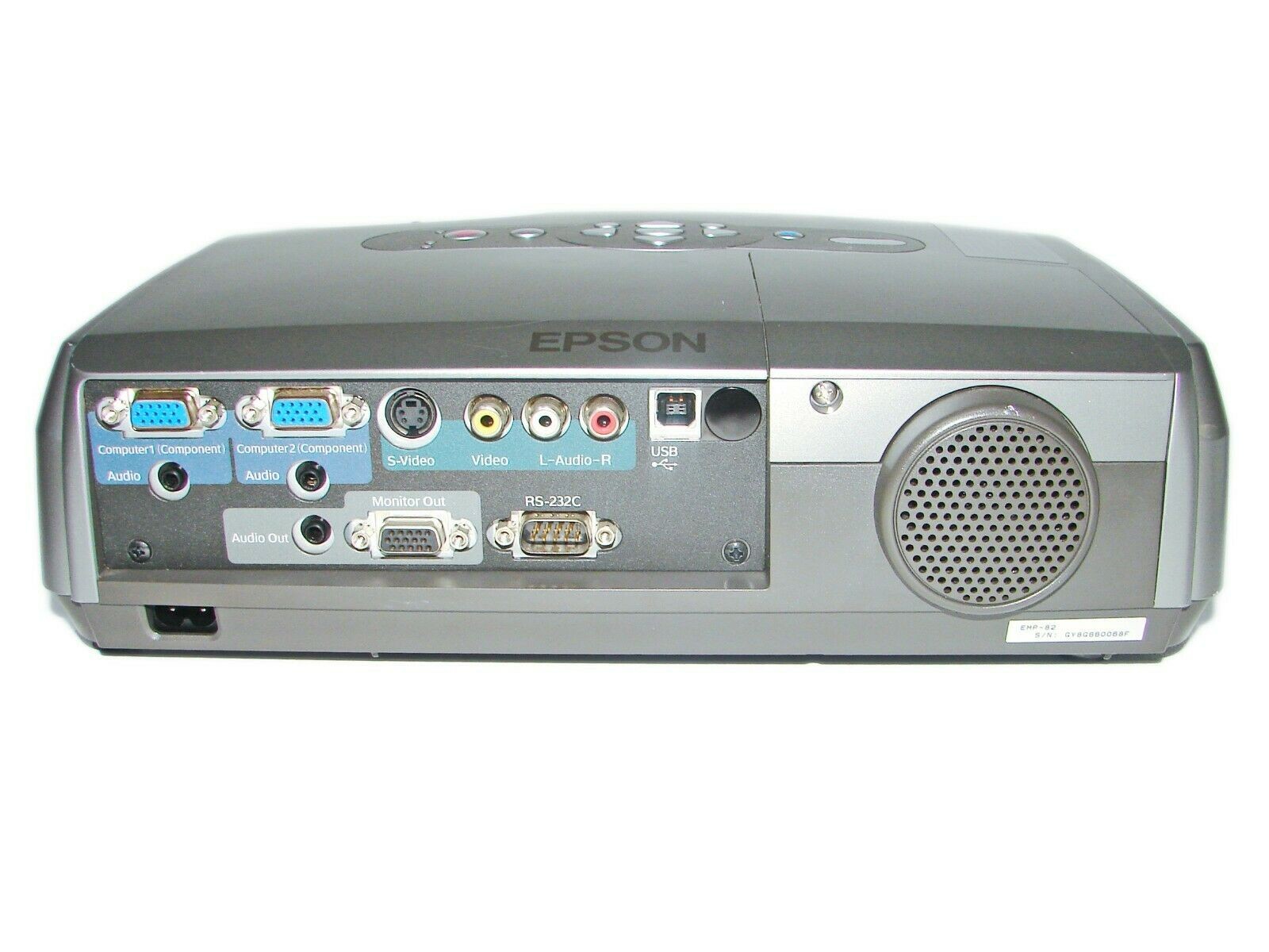 Epson PowerLite 82C 3LCD Projector (Portable) 2000 ANSI Lumens HD 1080i HDMI 1024x768  adapter bundle