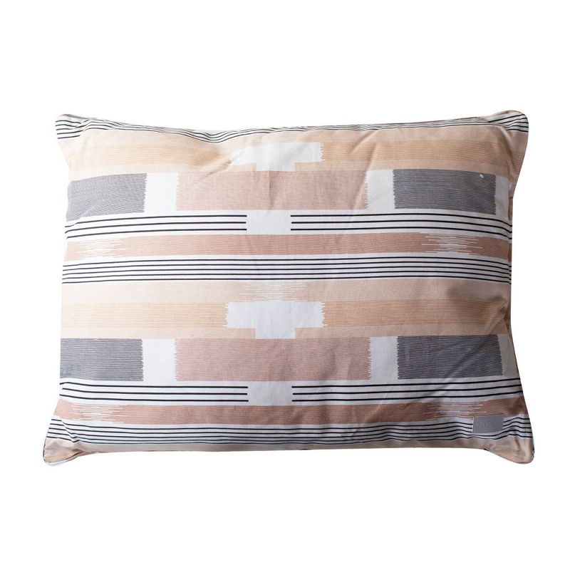 PetShop by Fringe Studio Textile Lines Pillow with Poly Fill Dog Bed - L