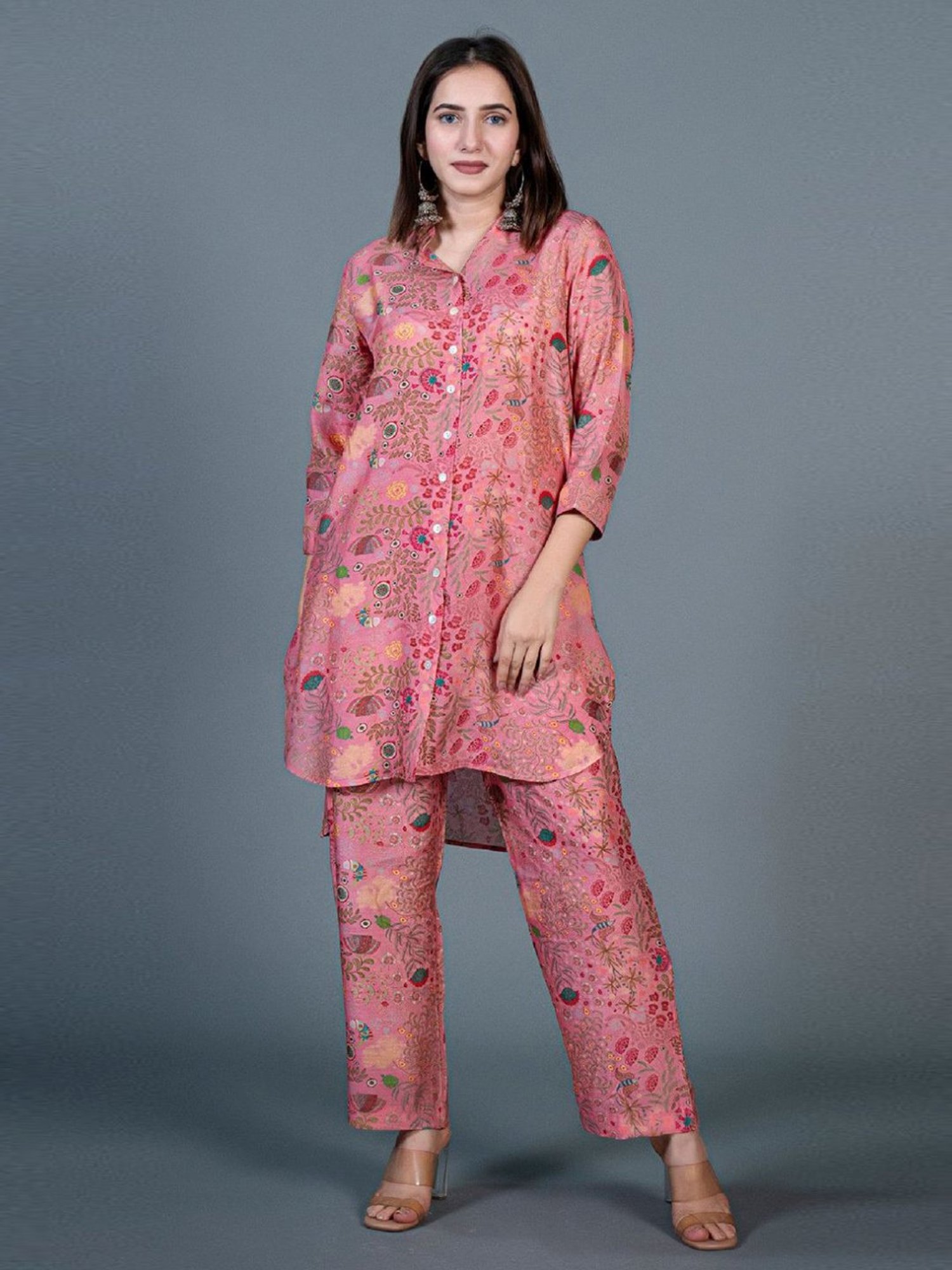 Eeshva India Blush Pink Under The Sea Co-Ord Set