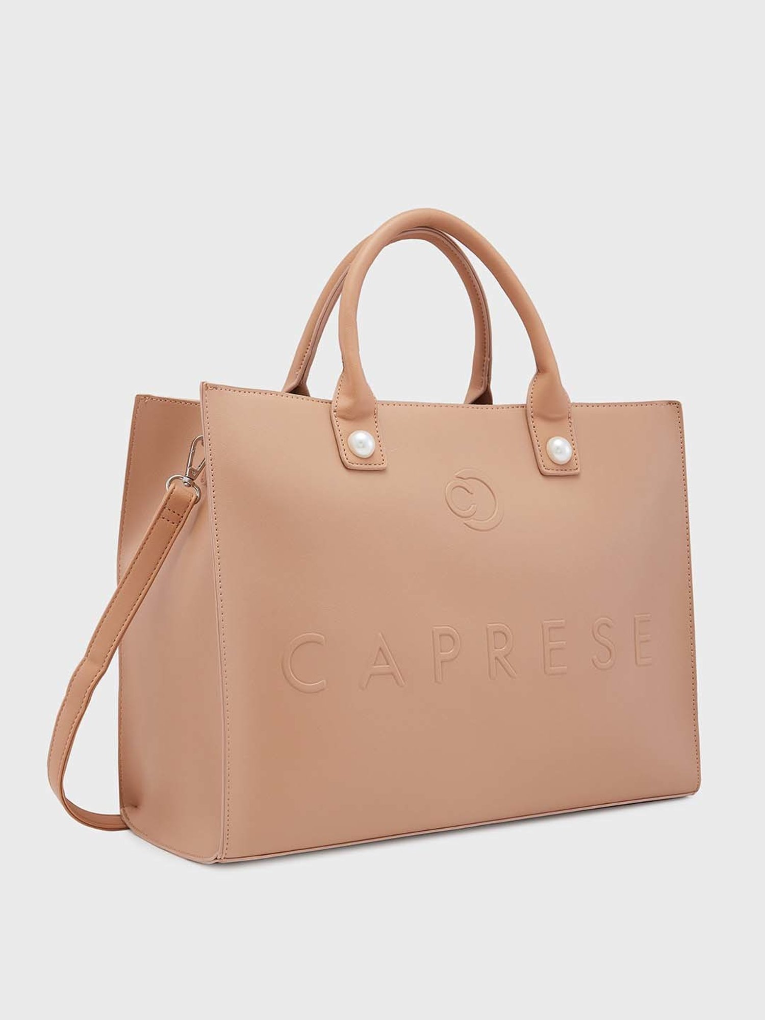 Caprese Pink Cloud Tote Large Brown Women Handbag | Office Handbag | The Kiara Collection
