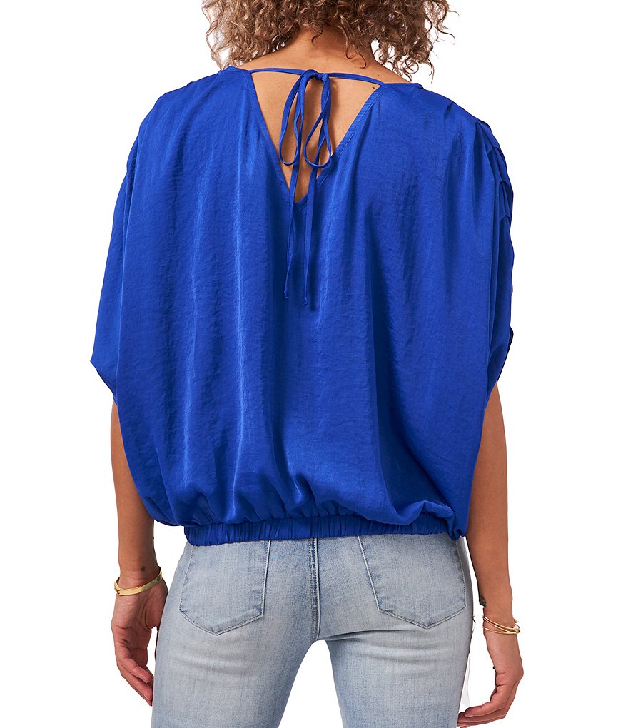 Vince Camuto Dolman Sleeve Foldover Front Rumple Blouse