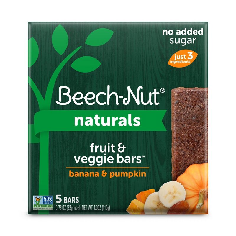 Beech-Nut Fruit & Veggie Bars Banana & Pumpkin - 5ct