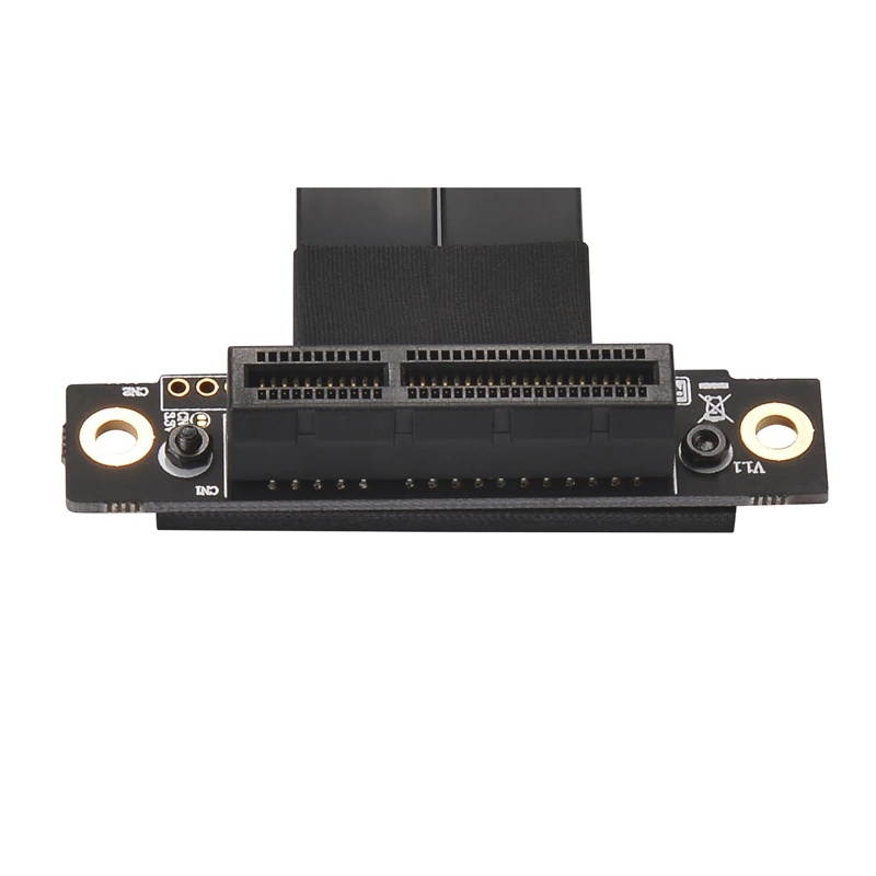 PCI-E 4X Riser Card Extender Flex Extension Cable Ribbon Adapter Converter PCI Express 4X Slot Connector Flat Cable for PC Black