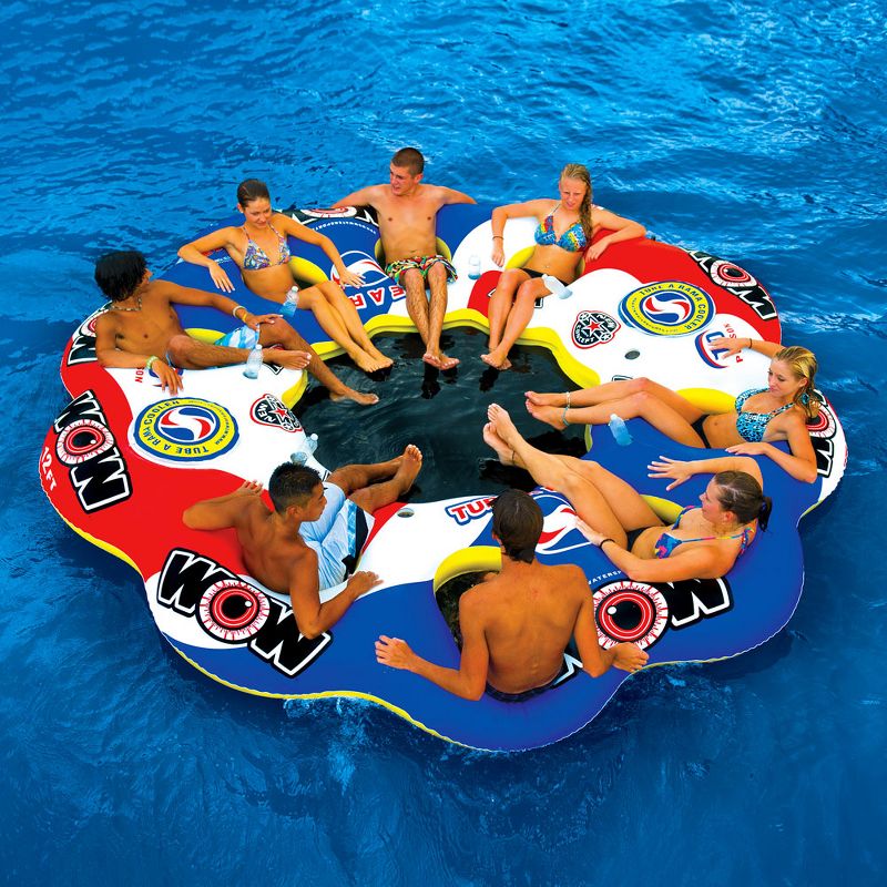 WOW Sports 13-2060 Tube A Rama 10-Person Floating Party Island River & Lake Raft