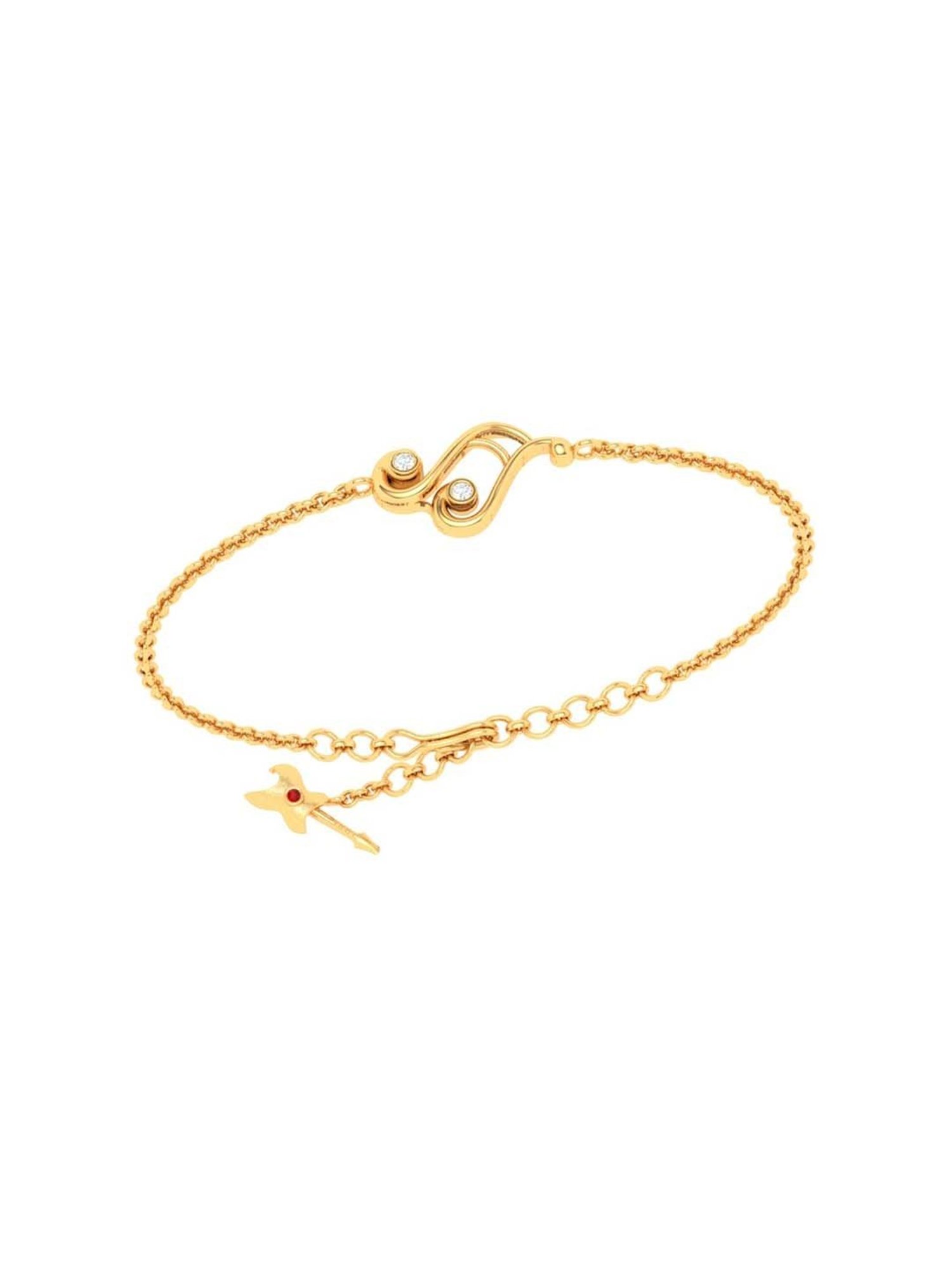 P.C. Chandra Jewellers 22k Yellow Gold Musical Note Bracelet